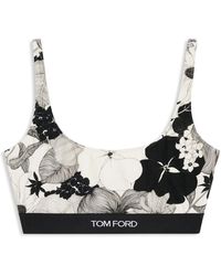 Tom Ford - Bralet aus Spitze mit Blumen-Print - Lyst