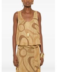 PUCCI - Marmo-Print Voile Top - Lyst