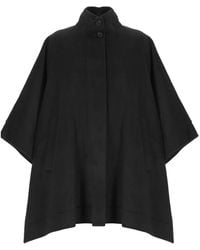 Ecoalf - Asturia High-Neck Cape Coat - Lyst