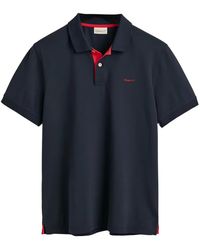 GANT - Logo-Detail Polo Shirt - Lyst