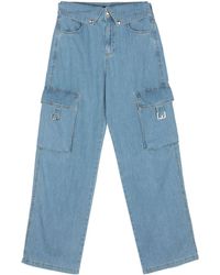 Liu Jo - | Jeans in cotone dritti con tasche cargo | female | BLU | 30 - Lyst