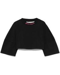 Palm Angels - Cropped T-Shirt With Print - Lyst