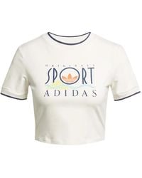 adidas - T-Shirt Con Stampa Grafica - Lyst