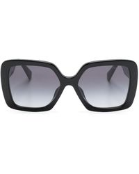Miu Miu - Logo-plaque Oversized-frame Sunglasses - Lyst