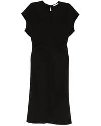 Patrizia Pepe - Robe Mi-Longue À Design Sans Manches - Lyst