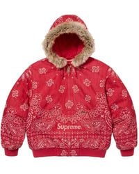 Supreme - Bandana-Jacquard Denim Jacket - Lyst