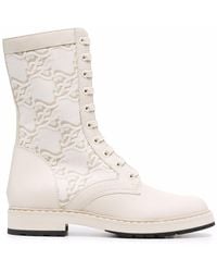 Fendi Fur Ff Motif Snow Boots in Brown | Lyst