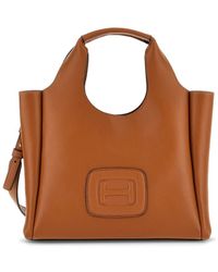 Hogan - H-bag Small Leather Tote Bag - Lyst