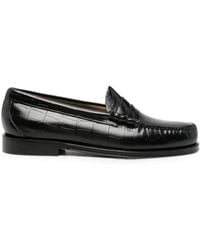 G.H. Bass & Co. - Weejun Heritage Larson Crocodile-Embossed Loafers - Lyst