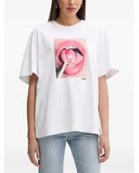 Fiorucci - Lips Lollipop Print T-Shirt - Lyst