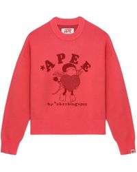 AAPE BY A BATHING AP - Graphic Knitted Sweater - Lyst