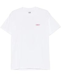 Obey - Logo-Detail T-Shirt - Lyst
