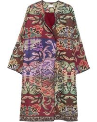 Pierre Louis Mascia - Geometric-Pattern Wool Coat - Lyst