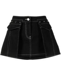 Dion Lee - Contrast-stitching Denim Skirt - Lyst
