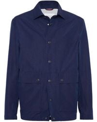 Brunello Cucinelli - Linen-Silk Shirt Jacket - Lyst