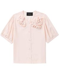 Simone Rocha - Camisa con aplique de rosa - Lyst