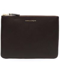 Comme des Garçons - Logo-stampe Leather Pouch - Lyst