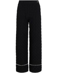 KARL LAGERFELD - Pearl-Embellishment Trousers - Lyst