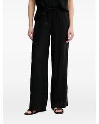 Benetton - Drawstring-Waist Linen Trousers - Lyst
