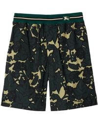 Burberry - Floral-Print Bermuda Shorts - Lyst