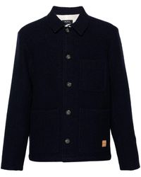 A.P.C. - Emile Felted Shirt Jacket - Lyst