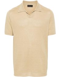 Roberto Collina - Fine-knit Linen Polo Shirt - Lyst