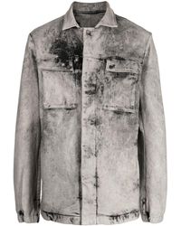 Boris Bidjan Saberi - Distressed-effect Cotton-blend Denim Jacket - Lyst