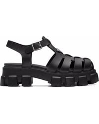 Prada - Branded Rubber Sandals - Lyst