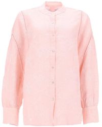 120% Lino - Embroidered-Detail Shirt - Lyst