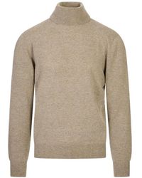 Agnona - Turtleneck Long-Sleeve Sweater - Lyst
