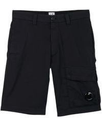 C.P. Company - 50 Fili Stretch Loose Lens Cargo Shorts - Lyst