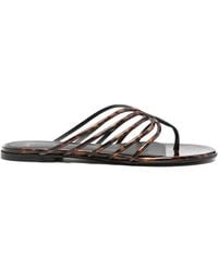 ALEVI - Printed Flat Sandals - Lyst