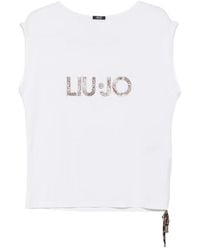 Liu Jo - Top Met Luipaardprint En Logo - Lyst