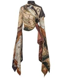 Zimmermann - Valiant Printed Silk Top - Lyst
