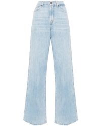 7 For All Mankind - Vaqueros anchos Lotta - Lyst