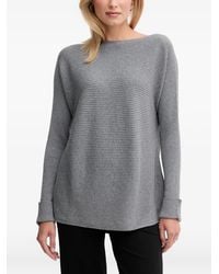 Benetton - Ribbed-Knit Boat-Neck Sweater - Lyst
