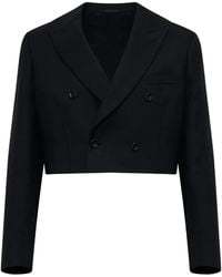 Comme des Garçons - Cut-Out Double-Breasted Blazer - Lyst