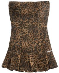 Juicy Couture - Animal-Print Pleated Mini Dress - Lyst