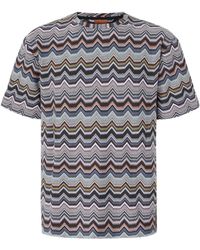 Missoni - Geometric-Zigzag Pattern Short-Sleeved T-Shirt - Lyst