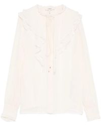Chloé - Zijden Blouse Met Ruches - Lyst