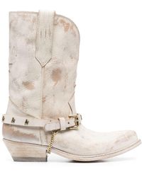 Golden Goose - Low Wish Star Leather Boots - Lyst