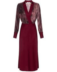 Elisabetta Franchi - Python-print Jewel-detail Midi Dress - Lyst