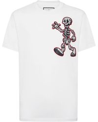 Philipp Plein - Skeleton T-Shirt aus Baumwolle - Lyst