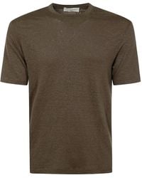 FILIPPO DE LAURENTIIS - Short-Sleeve Linen T-Shirt - Lyst