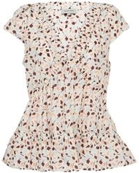 Lee Mathews - Holly Short-Sleeve Blouse - Lyst