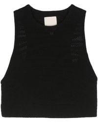 Emporio Armani - Knitted Cropped Top - Lyst