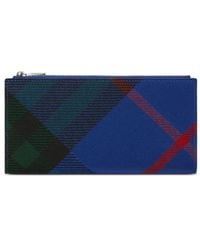 Burberry - Large Checked Bi-fold Wallet - Lyst