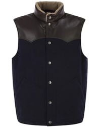 Brunello Cucinelli - Shearling-Collar Gilet - Lyst