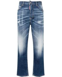 DSquared² - Boston Cropped-Jeans mit hohem Bund - Lyst