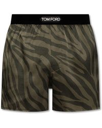 Tom Ford - Zebra-print Stretch-silk Boxers - Lyst